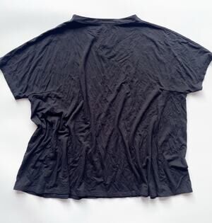 Eileen Fisher Black Loose Fit T-shirt Size Medium